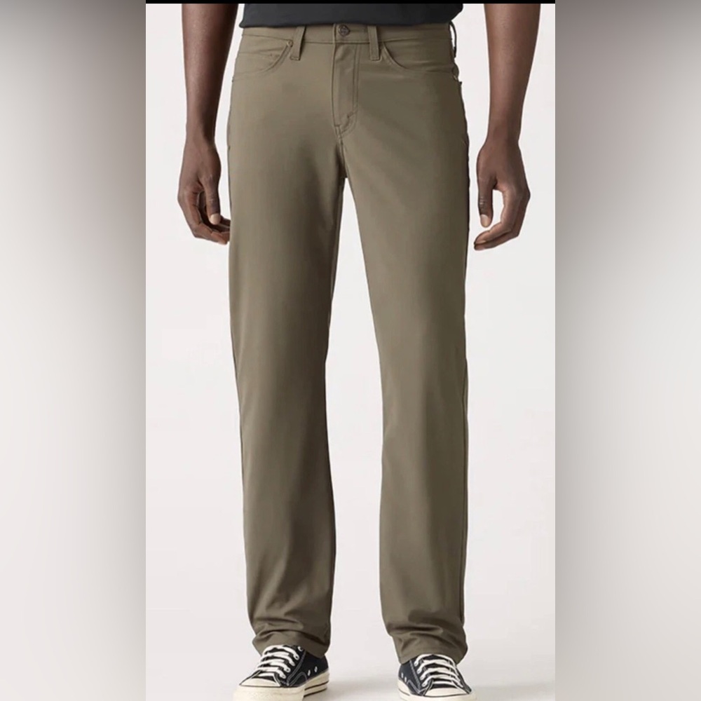 Levi’s 514 Tech Pants Men's Size 36 Olive Green Straight-Leg